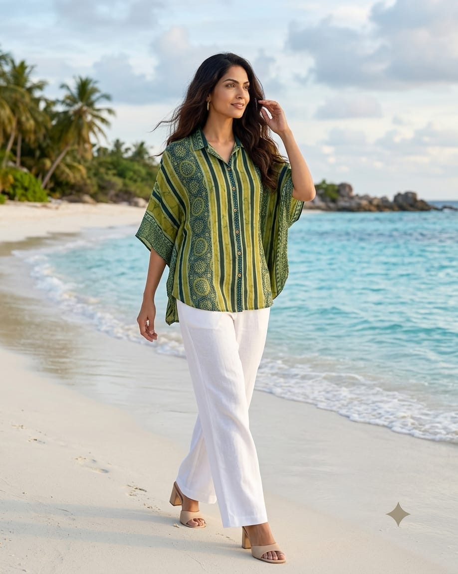 Modal Silk Kaftan Shirt