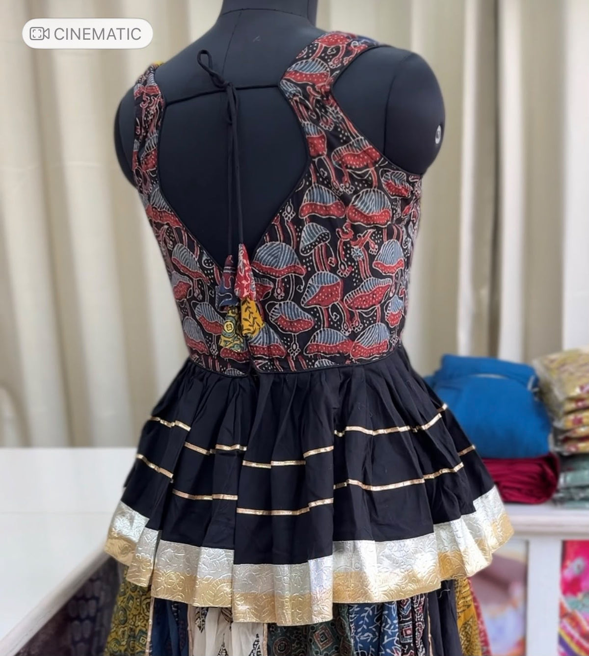 Cotton Ajrakh Chaniyacholi