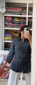 Pure Modal Silk Ajrakh Shirt