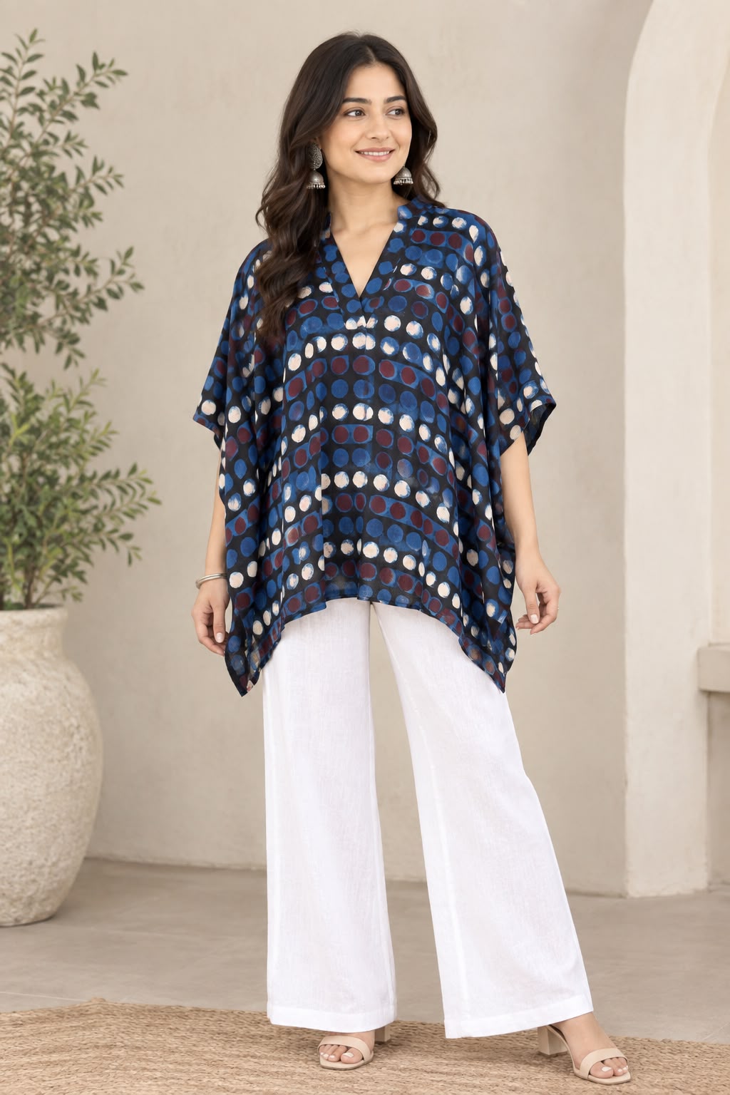 Modal Silk Kaftan Top
