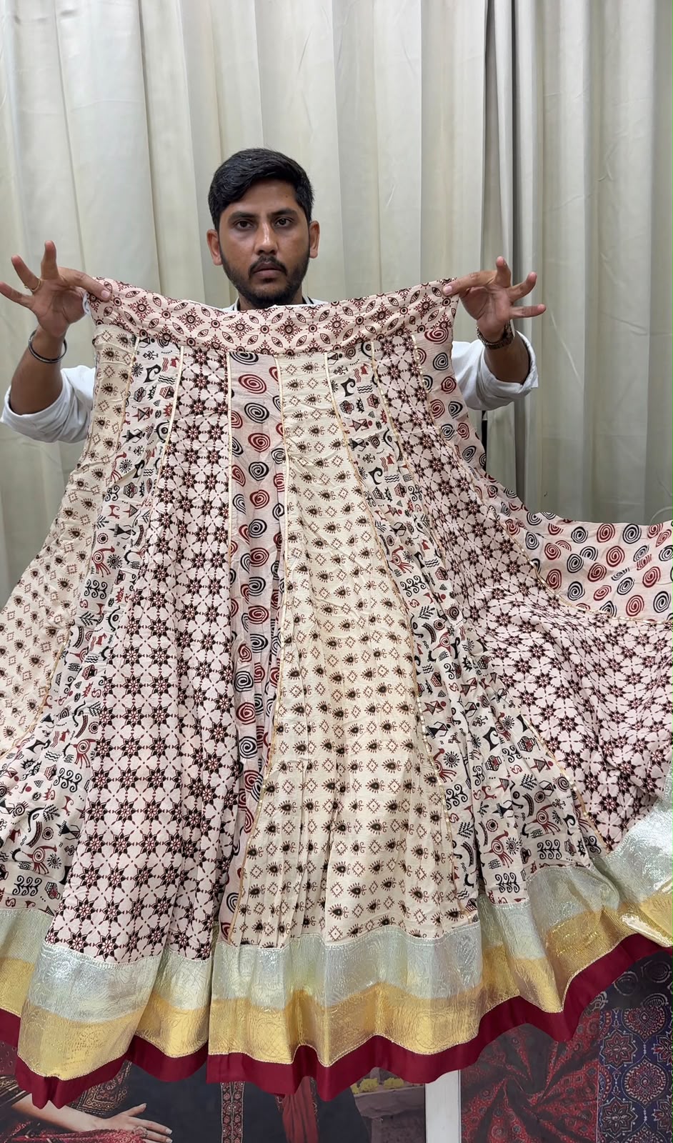 Ajrakh Cotton Chaniyacholi