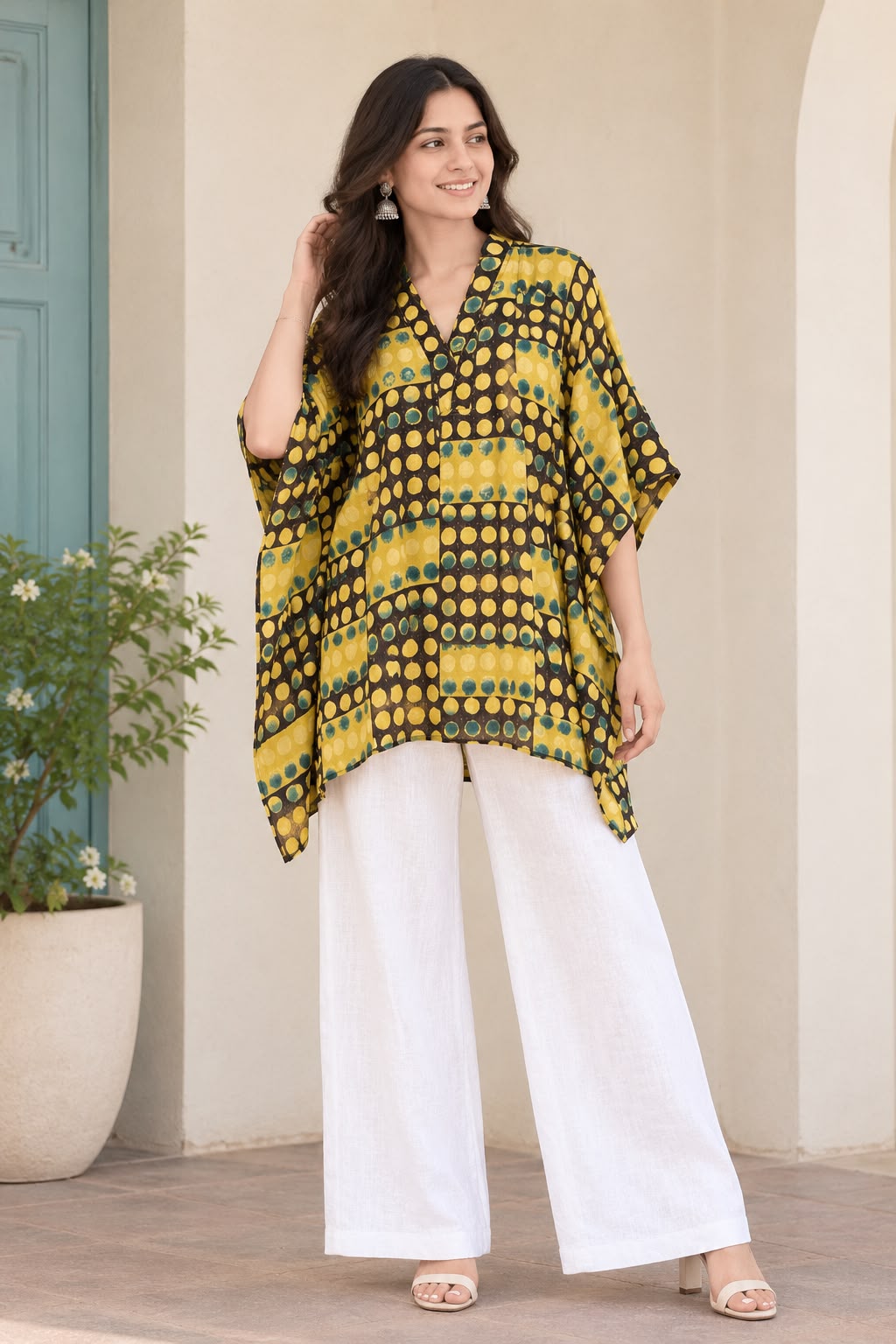 Modal Silk Kaftan Top