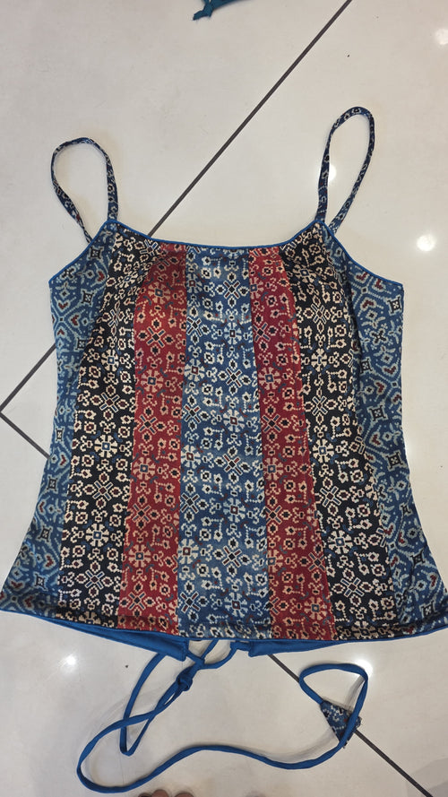 Ajrakh Corset Blouse