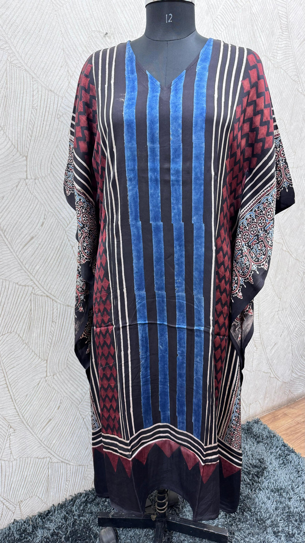 Pure Modal Silk V neck Kaftan