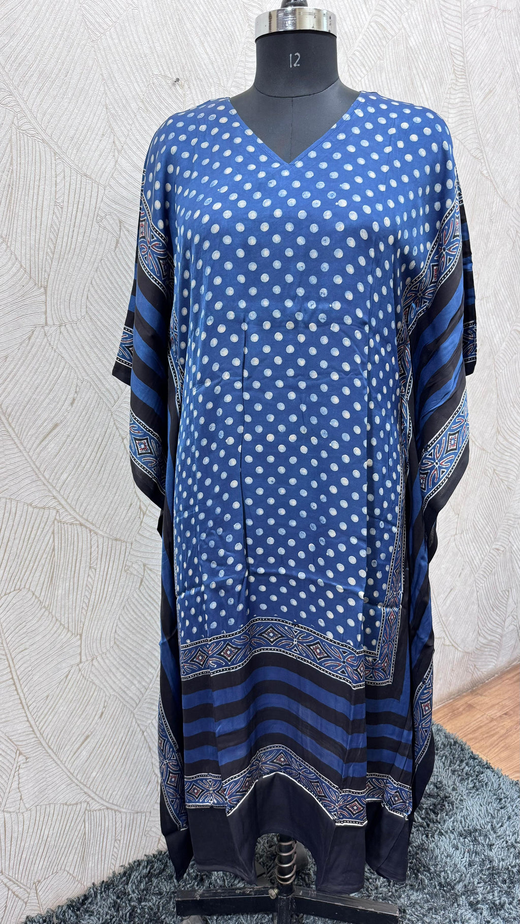 Pure Modal Silk V neck Kaftan