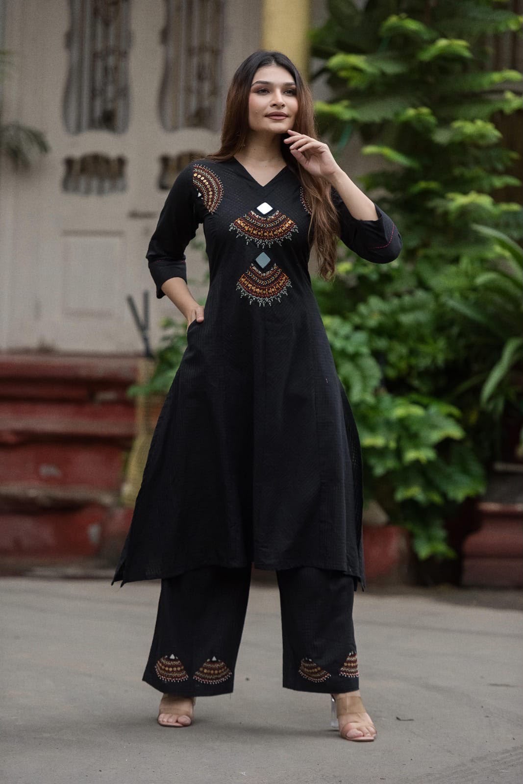 Handwork Kurta+Plazo Set