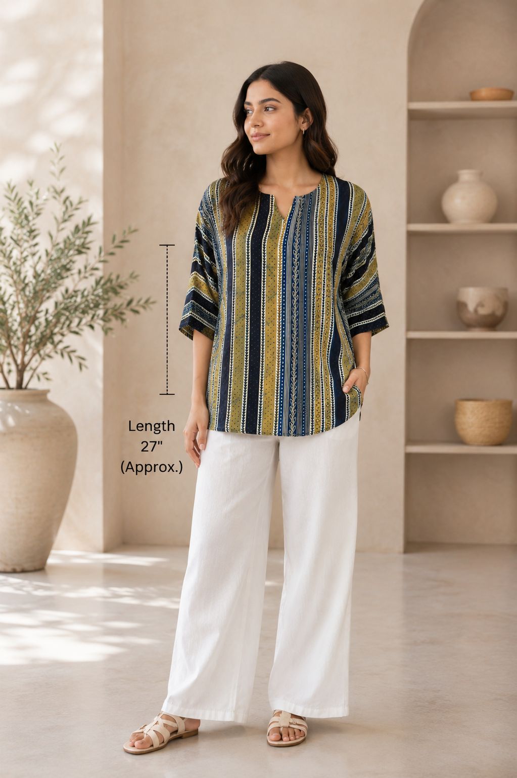Pure modal silk oversized Tunic-Top by Kutch Poshak