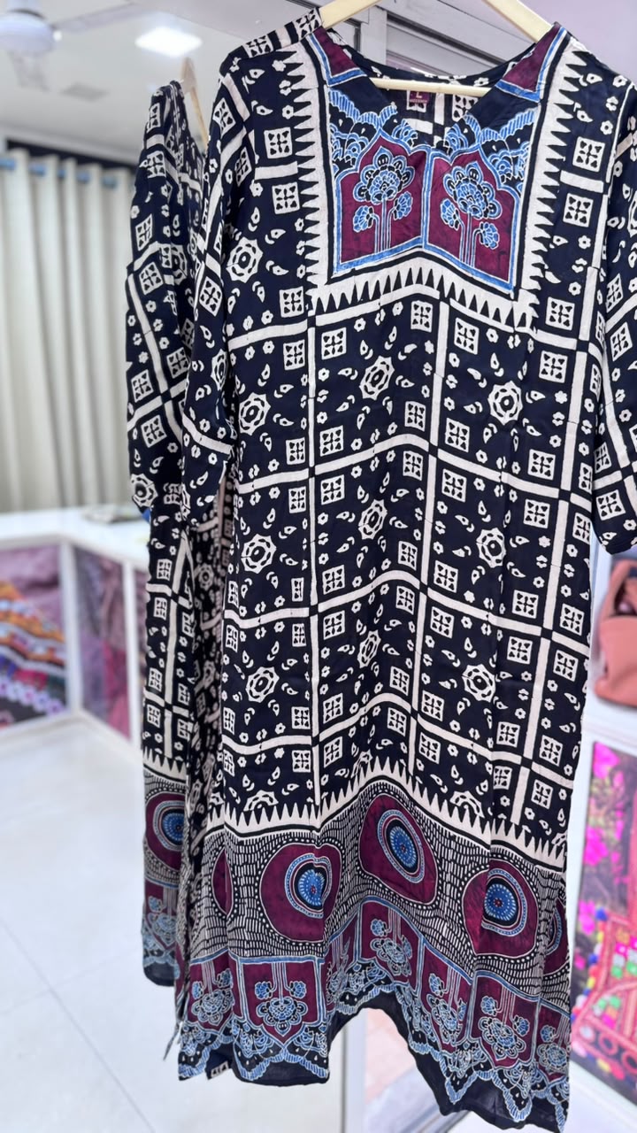 Modal Silk Designer Pocket Kurti