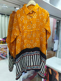 Bandhej×Ajrakh Kaftan Shirt