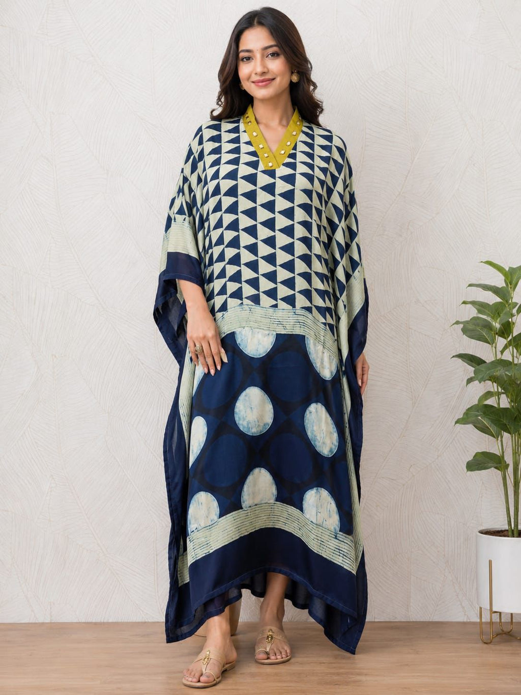 Modal Silk V-neck Kaftan