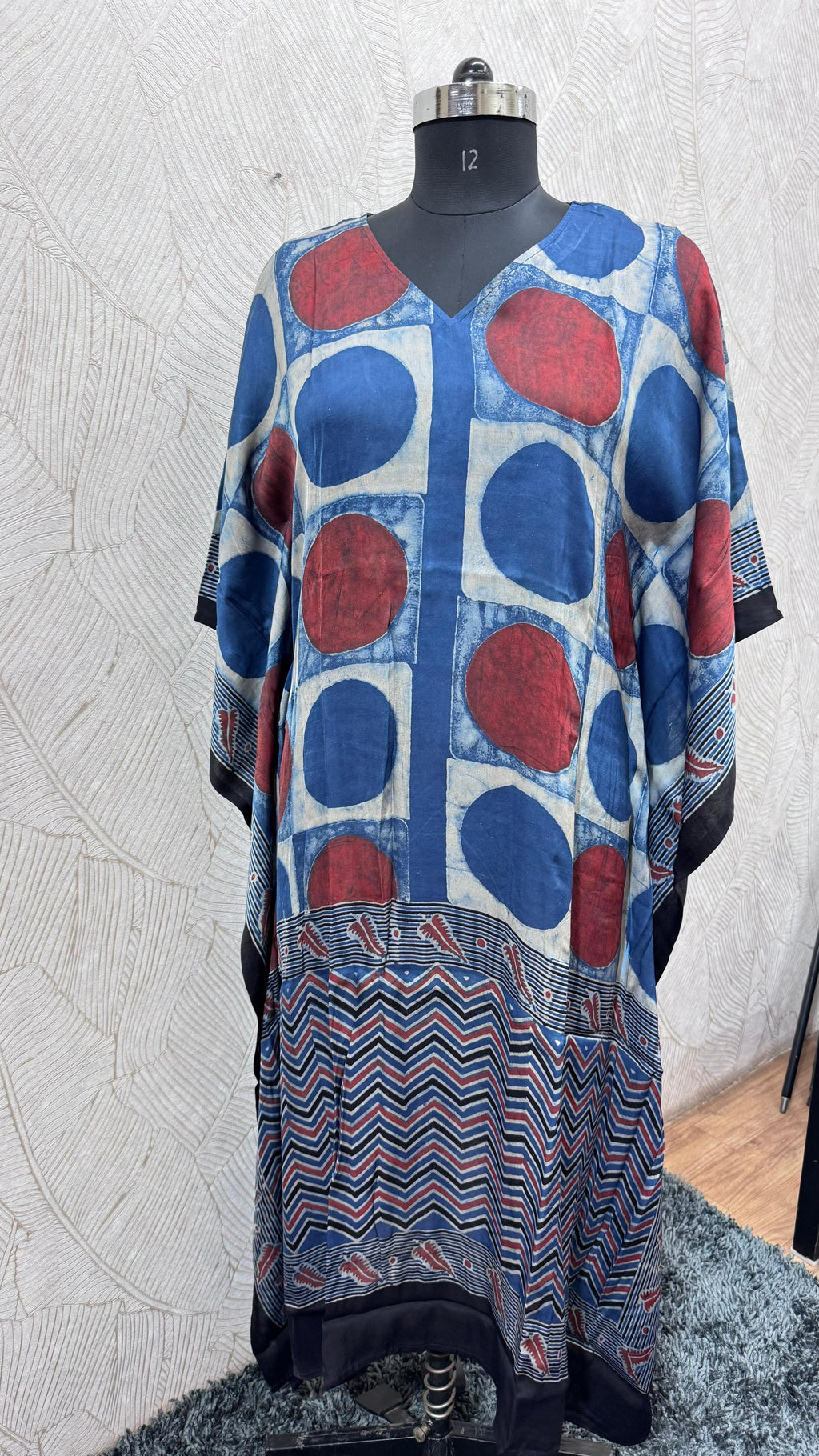 Pure Modal Silk V neck Kaftan