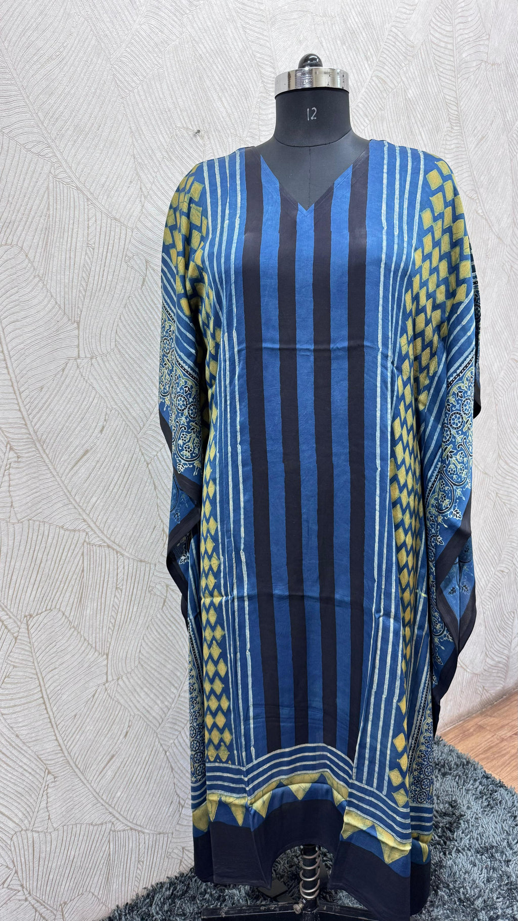 Pure Modal Silk V neck Kaftan