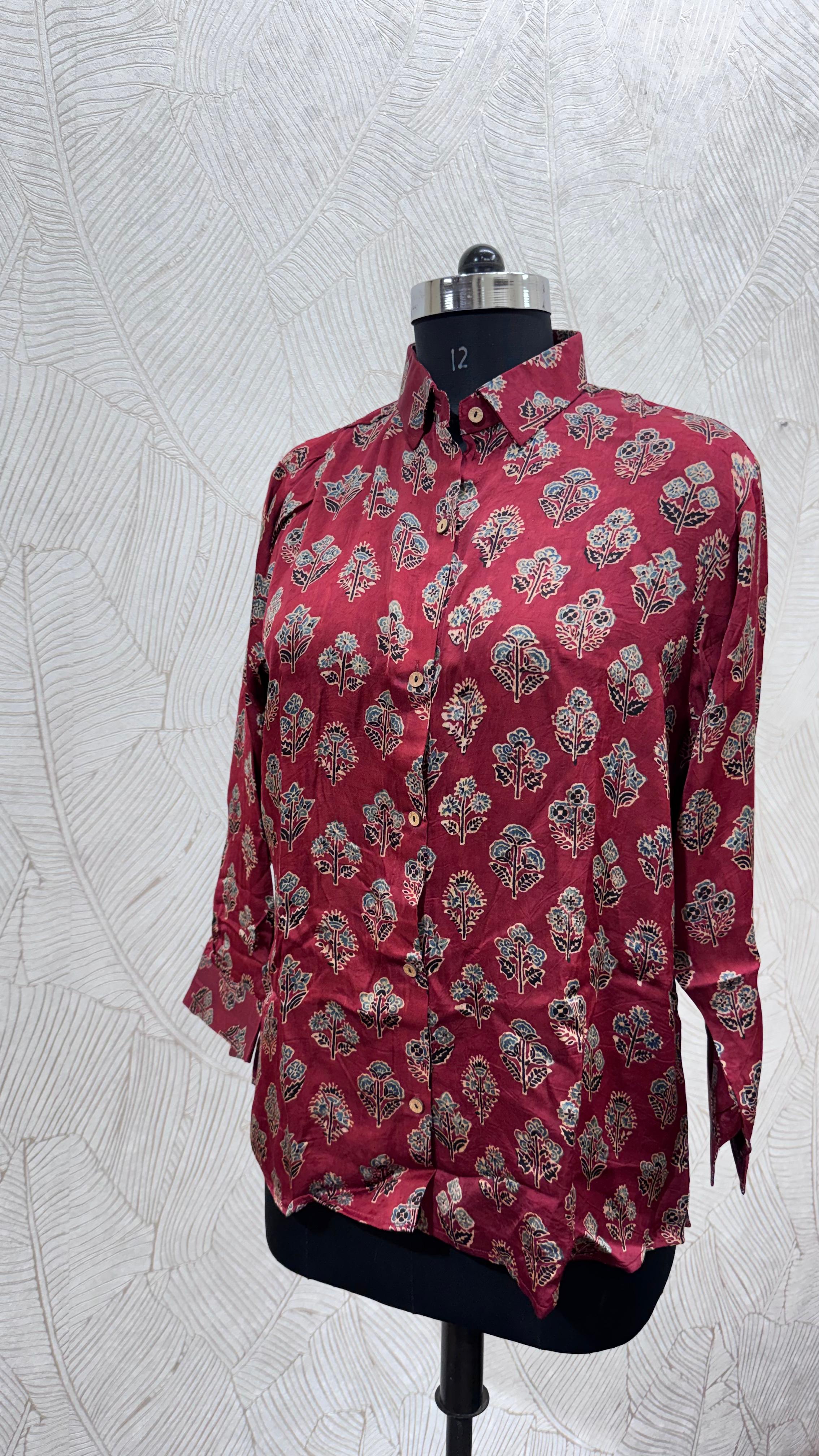 Pure Natural Ajrakh Full Sleeve Shirts