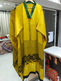 Modal Silk V-neck Kaftan Tissue border