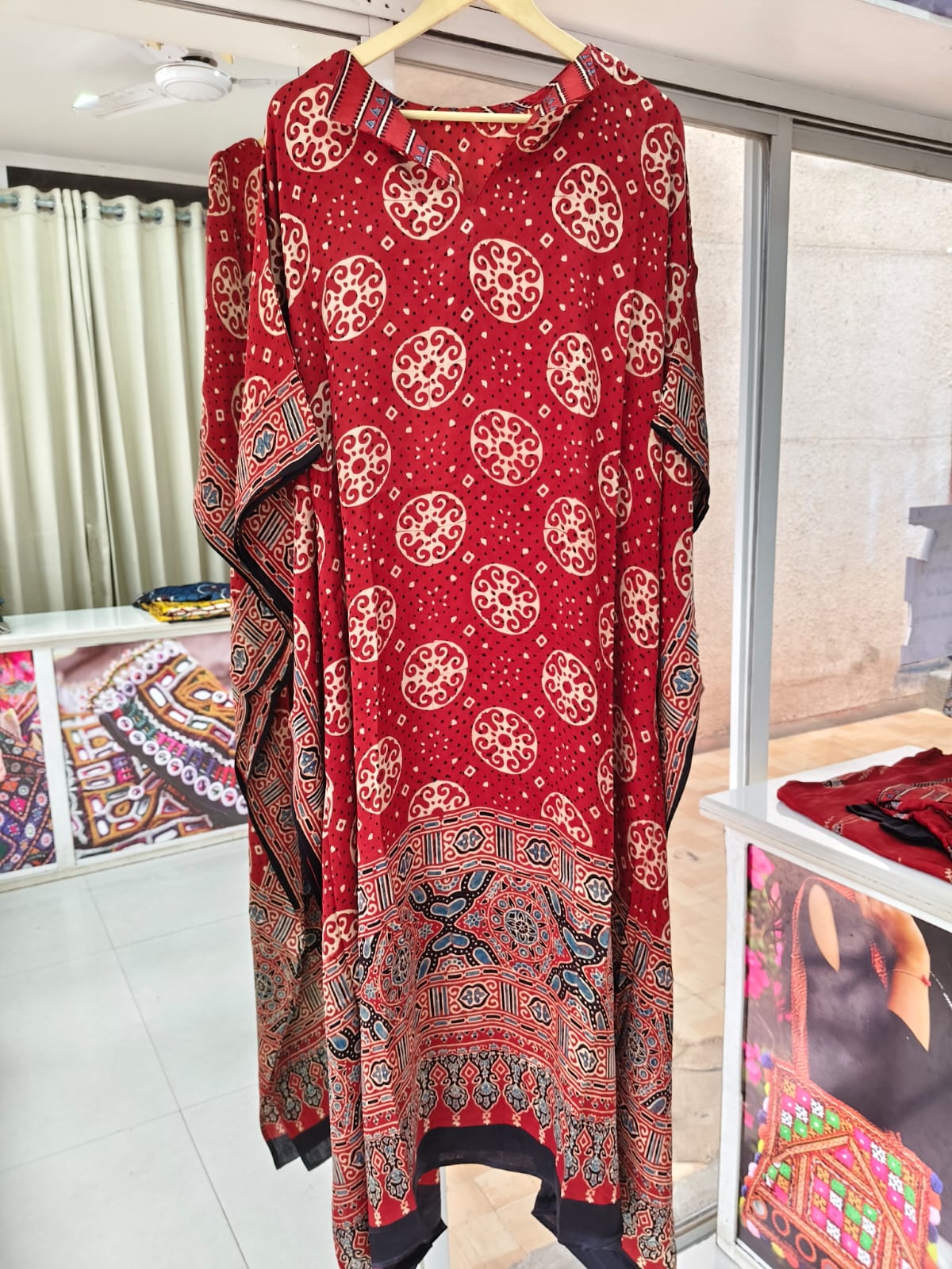 Pure Modal Silk V neck Kaftan