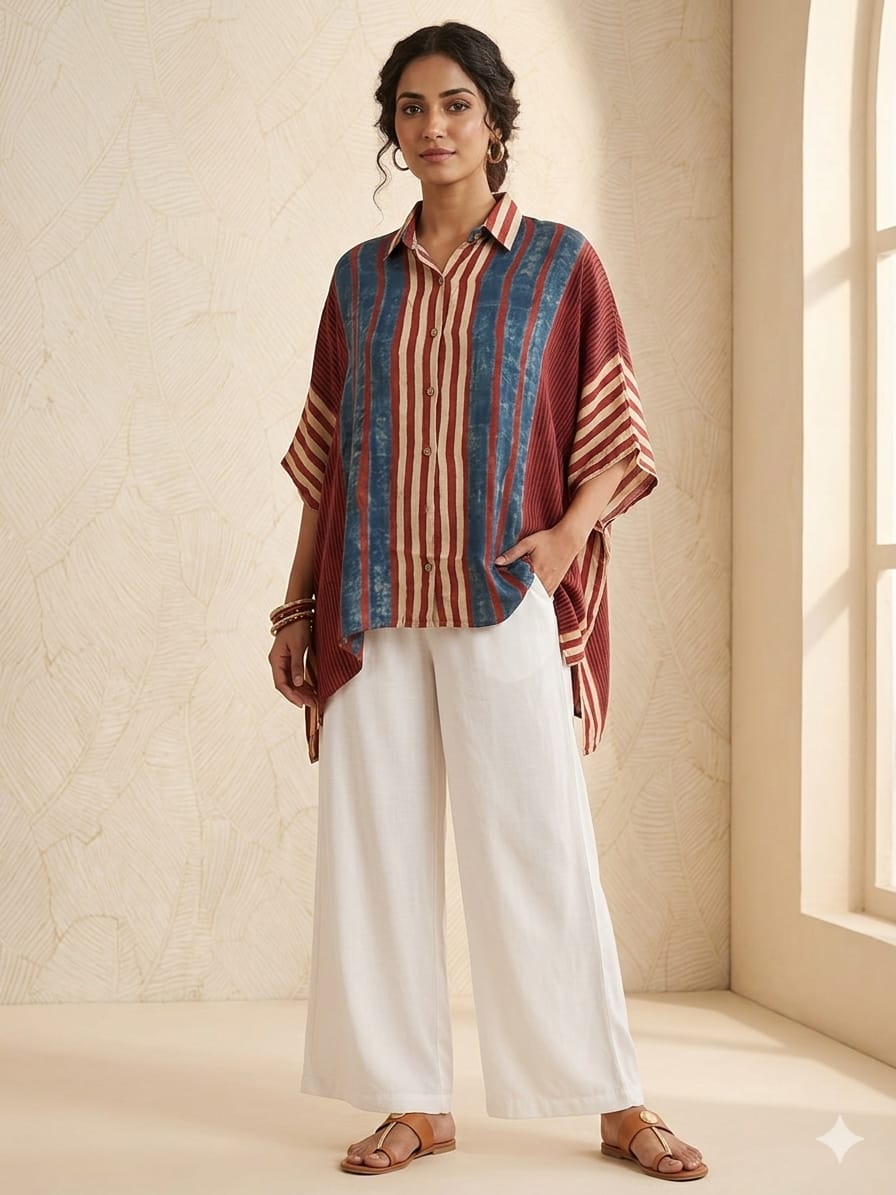 Modal Silk Kaftan Shirt