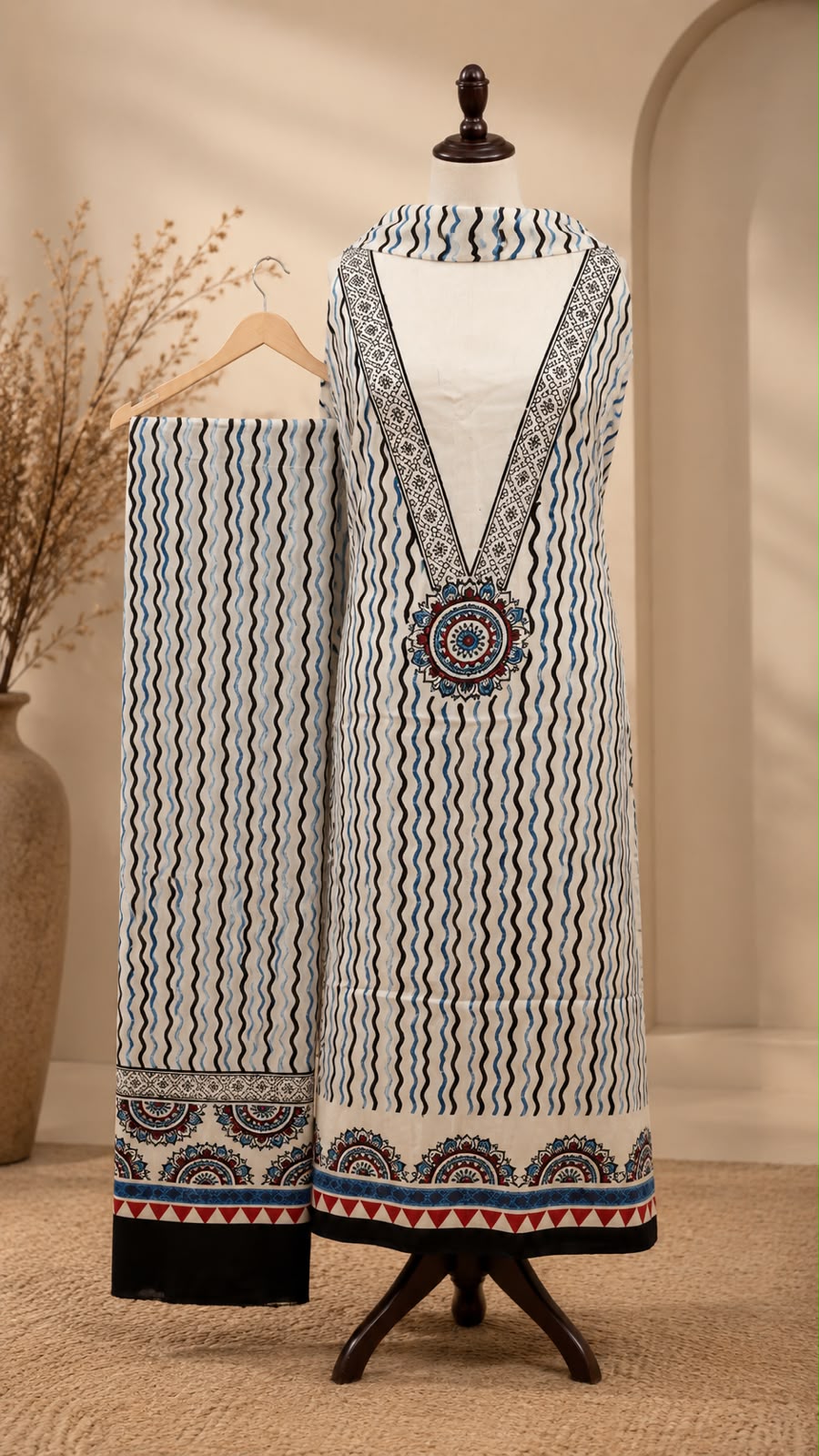 Modal Silk Unstitched 2pc Suit