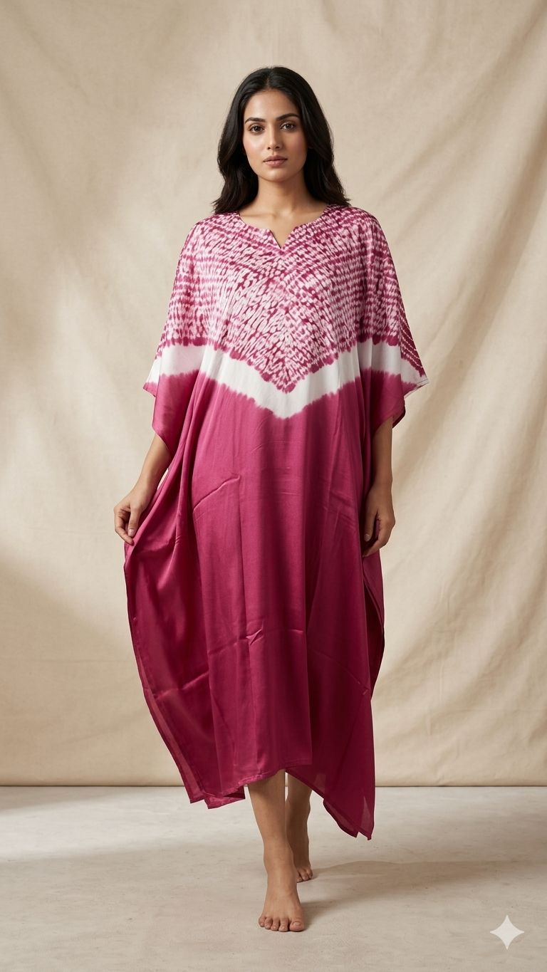 Single Shade Pure Modal Silk Stitched Shibori by Kutch Poshak