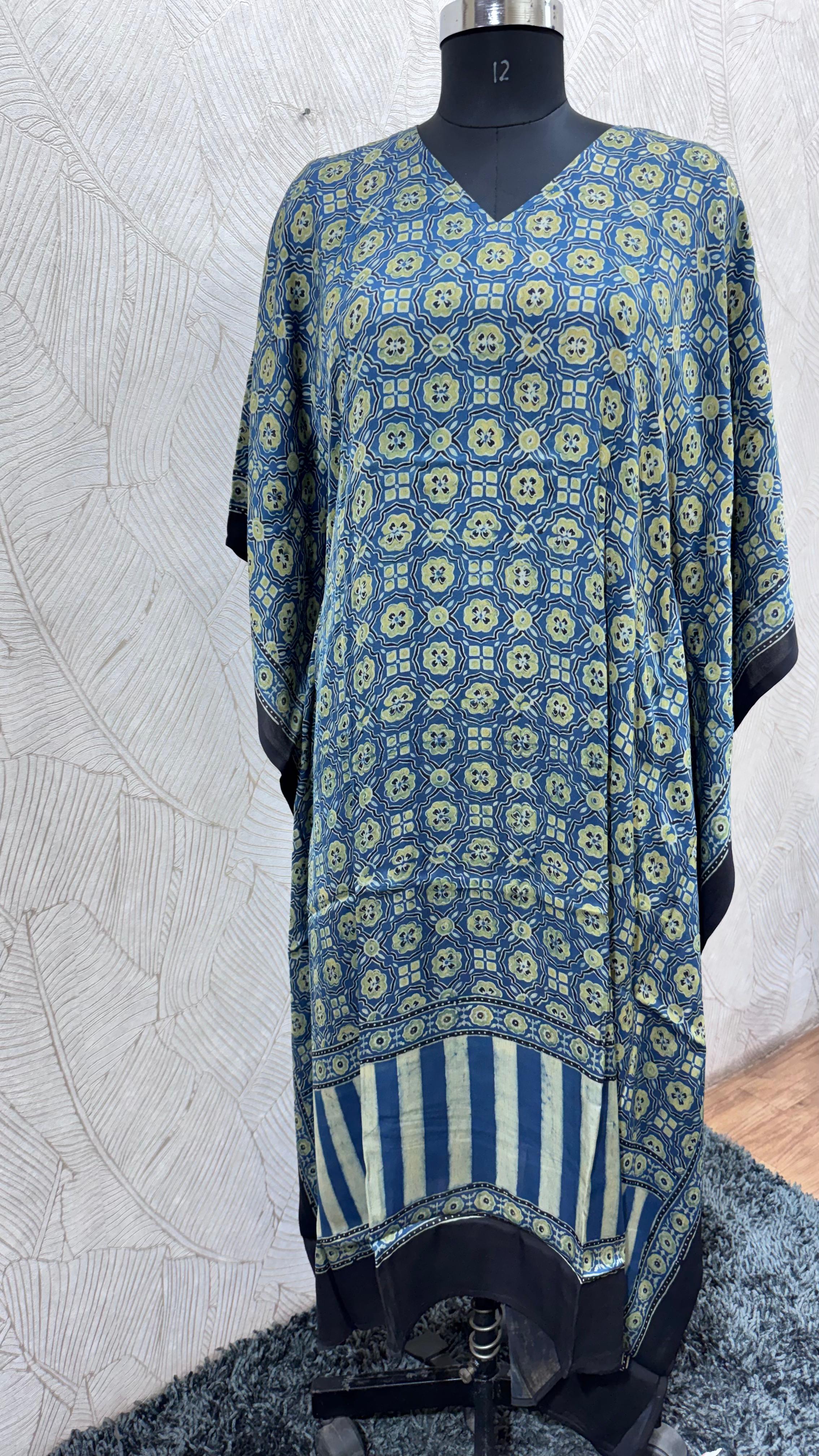 Pure Modal Silk V neck Kaftan
