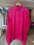 Modal Silk Bandhej Kaftan Shirt