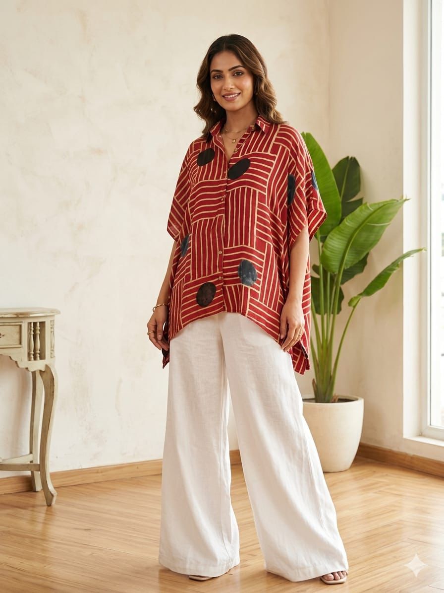 Modal Silk Kaftan Shirt