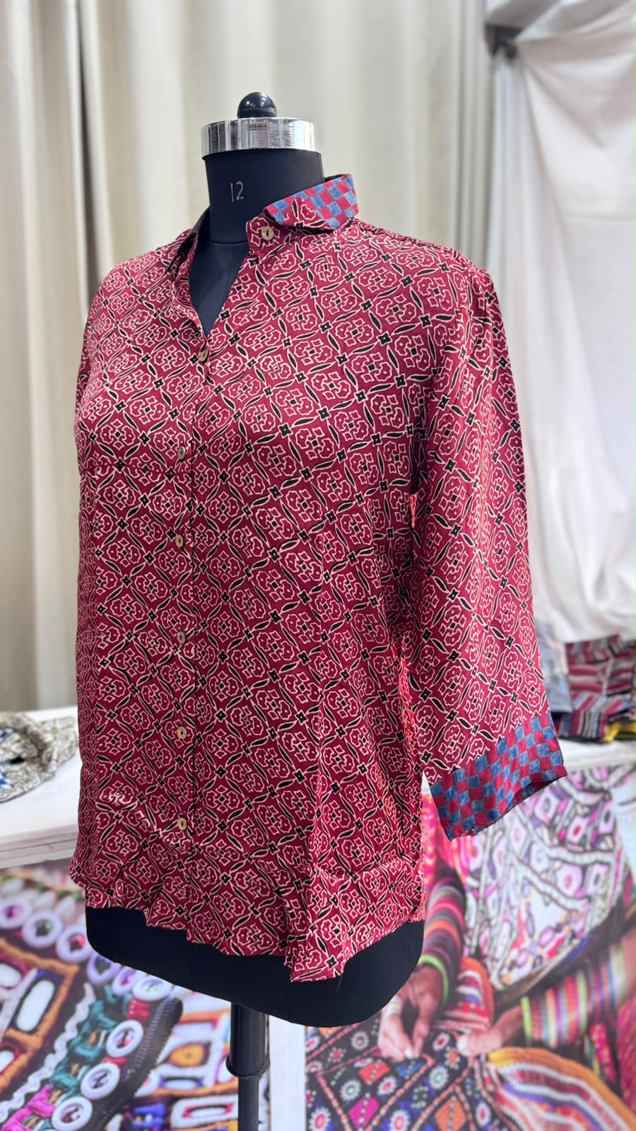 Modal Silk Antifit Ajrakh Shirts