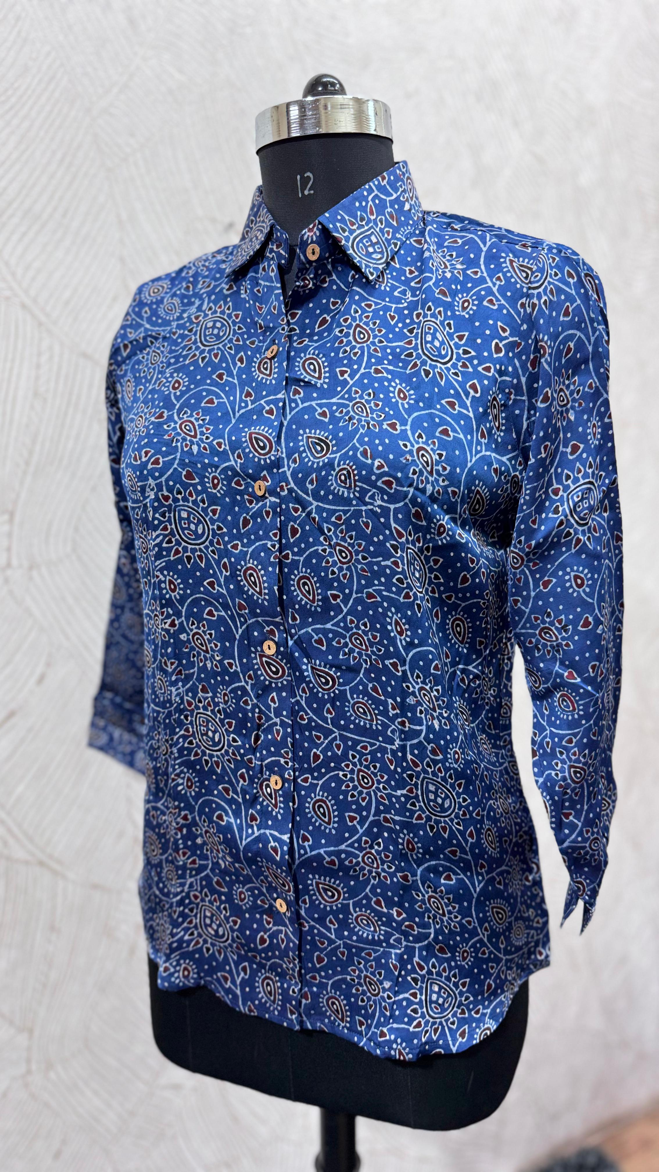 Pure Natural Ajrakh Full Sleeve Shirts