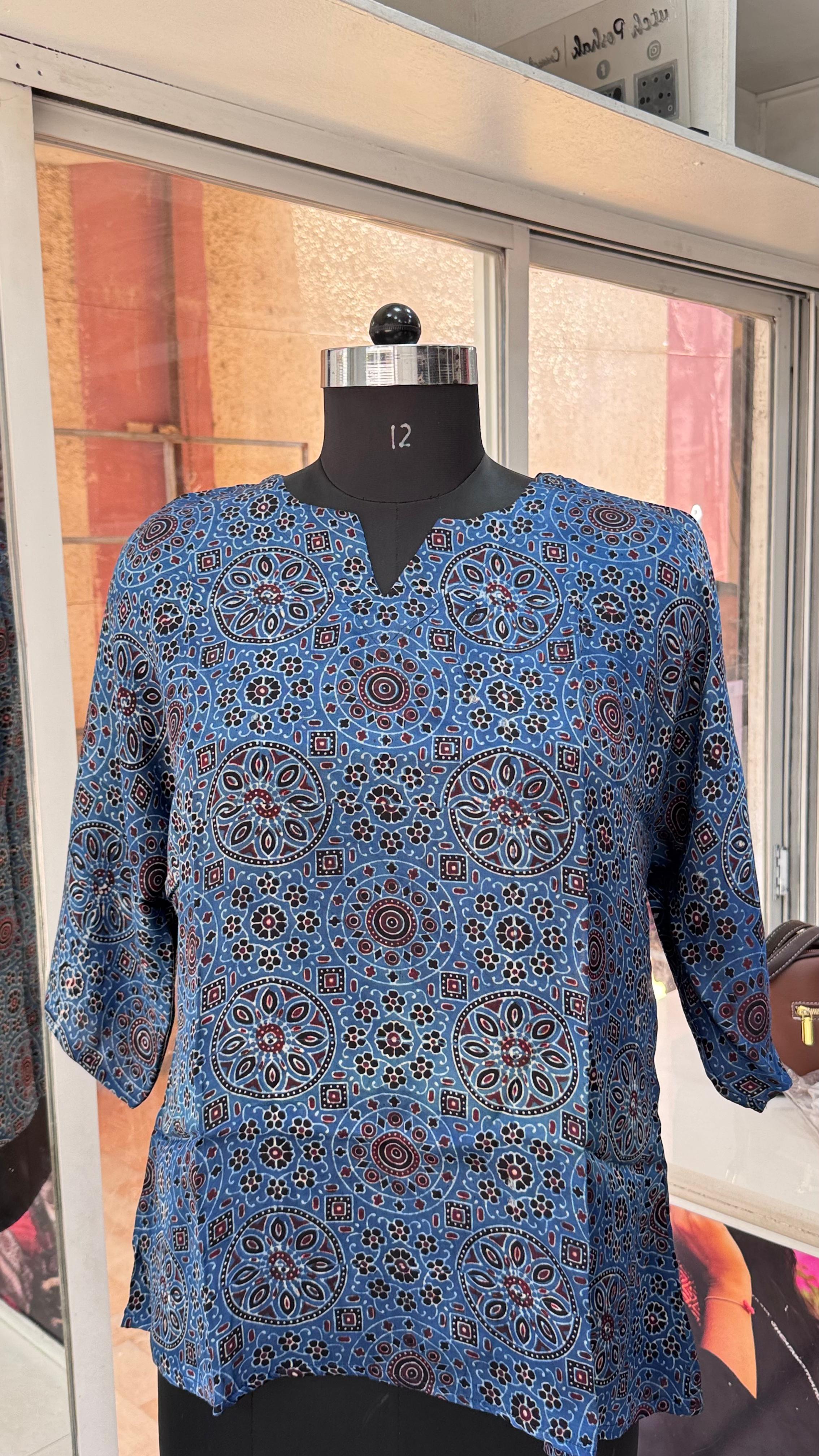 Pure modal silk oversized Tunic-Top by Kutch Poshak