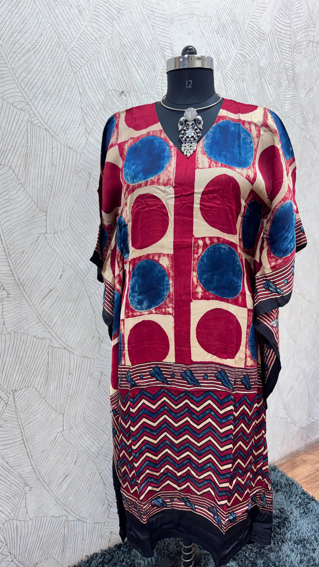 Pure Modal Silk V neck Kaftan