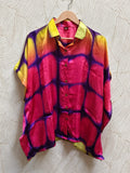 Modal Silk Kaftan Shirt (Clamp Dye)