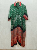 Bandhej×Ajrakh Long Shirt Kaftan