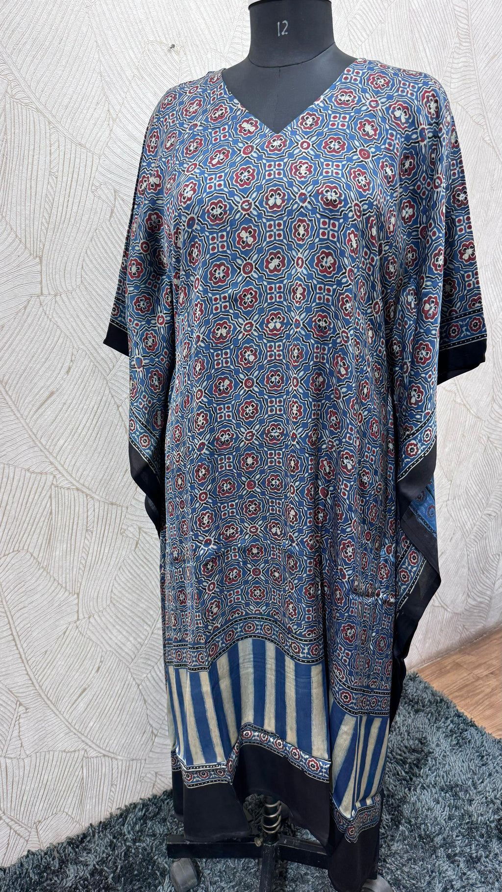 Pure Modal Silk V neck Kaftan