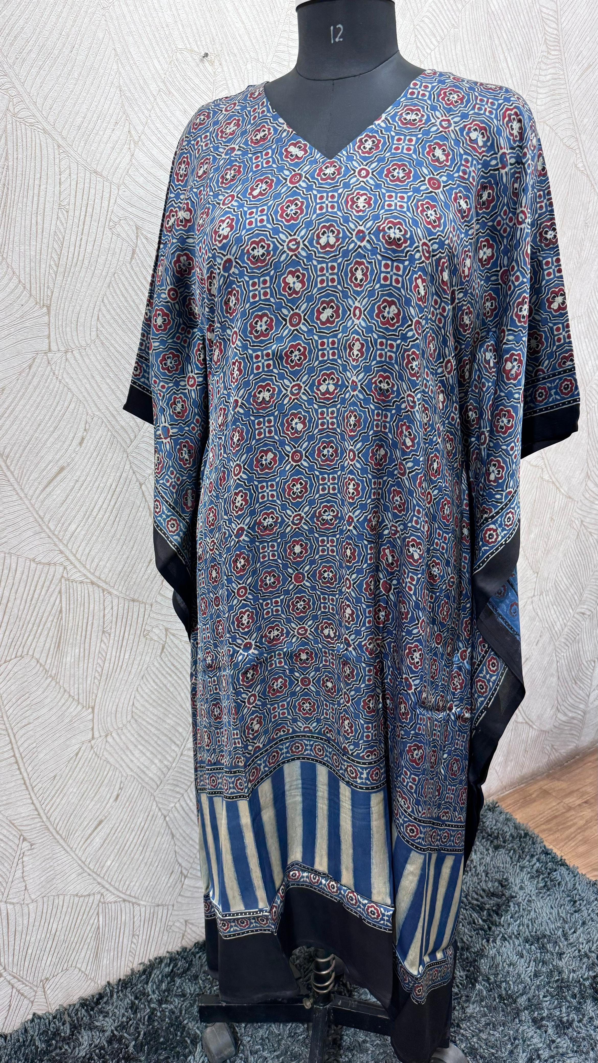 Pure Modal Silk V neck Kaftan