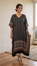 Pure Modal Silk V neck Kaftan