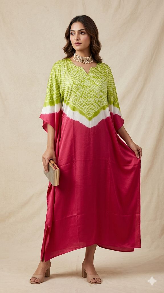 Beautiful Single Shade Pure Modal Silk Stitched Shibori showcasing premium design - Kutch Poshak