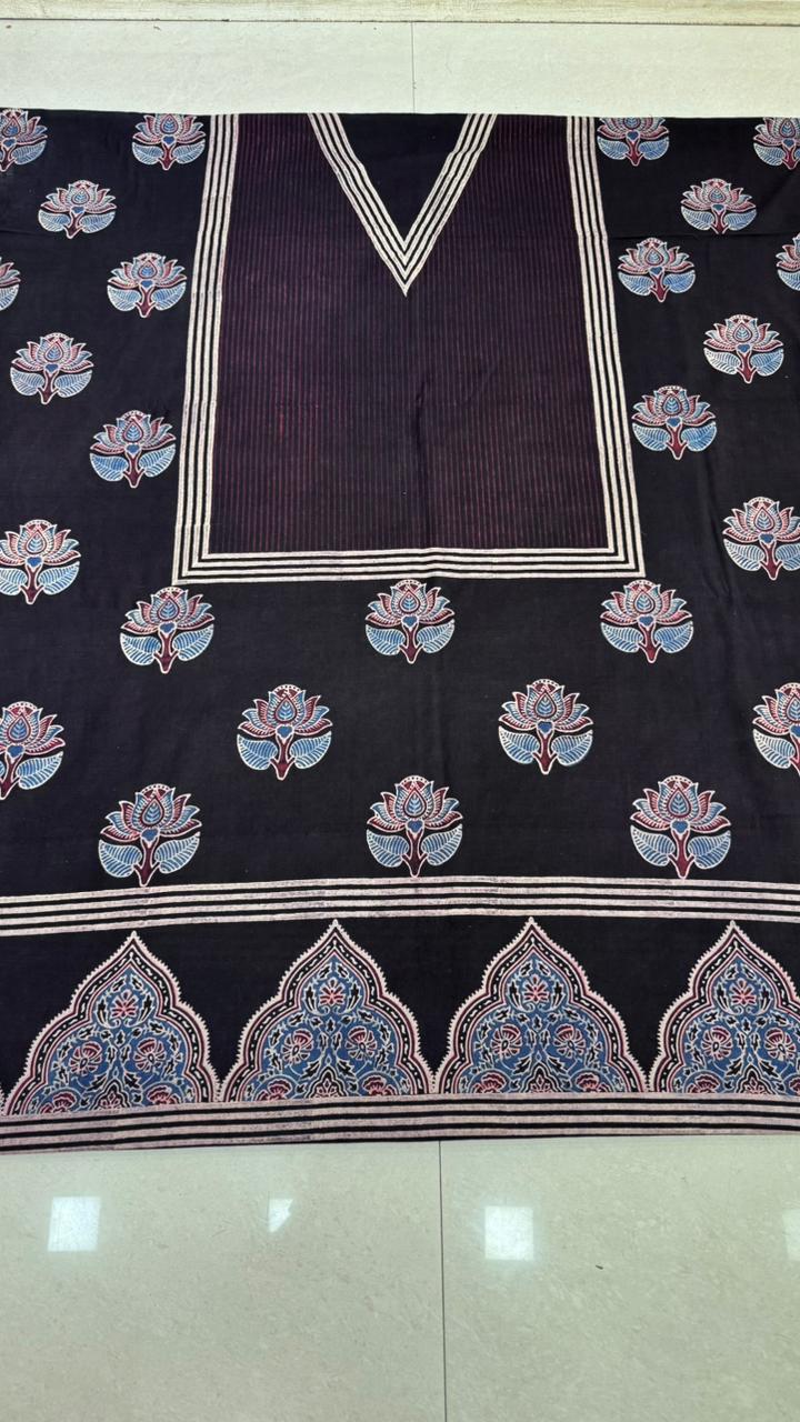 Pure Cotton Unstitched Top Fabric