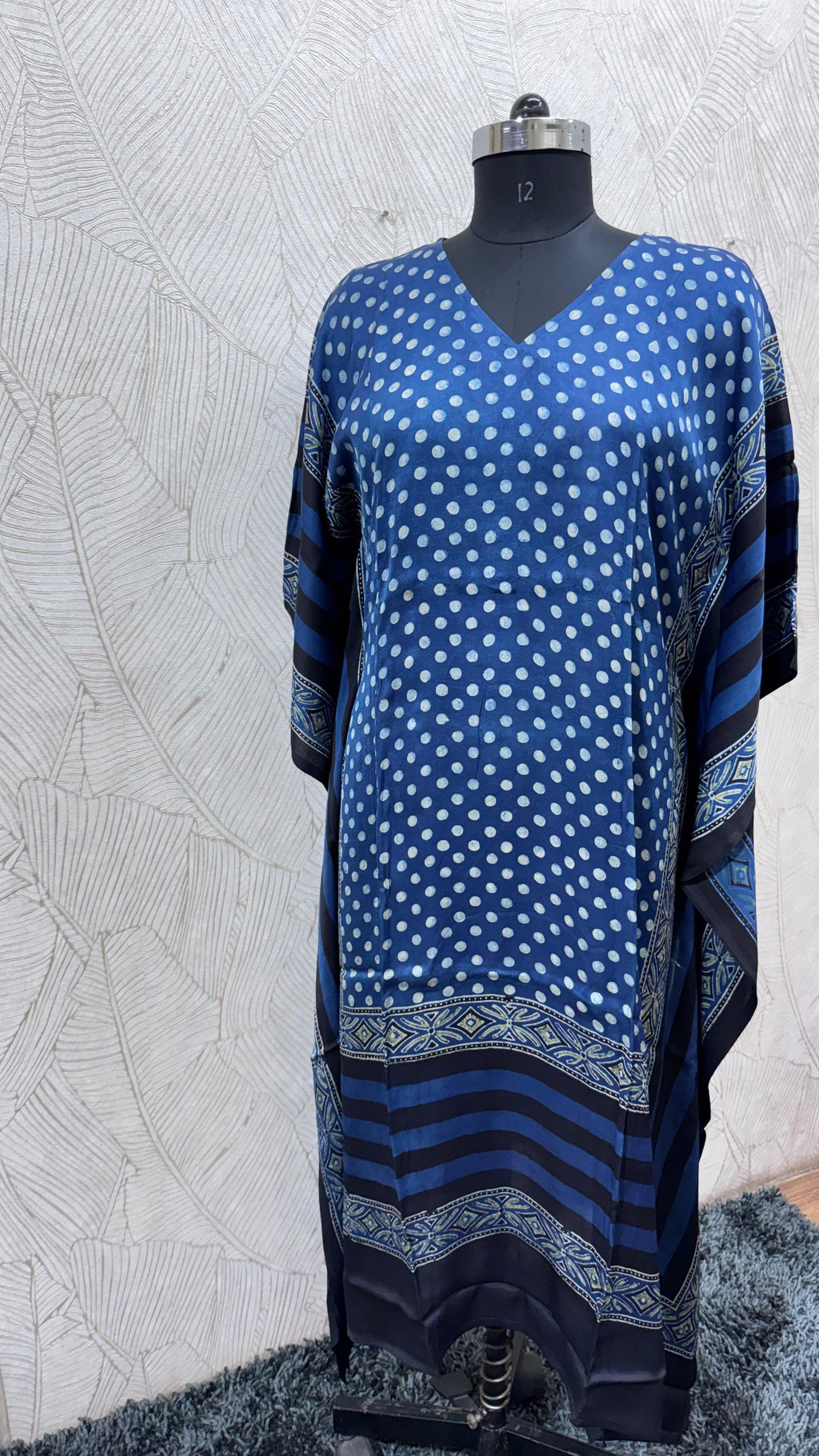 Pure Modal Silk V neck Kaftan