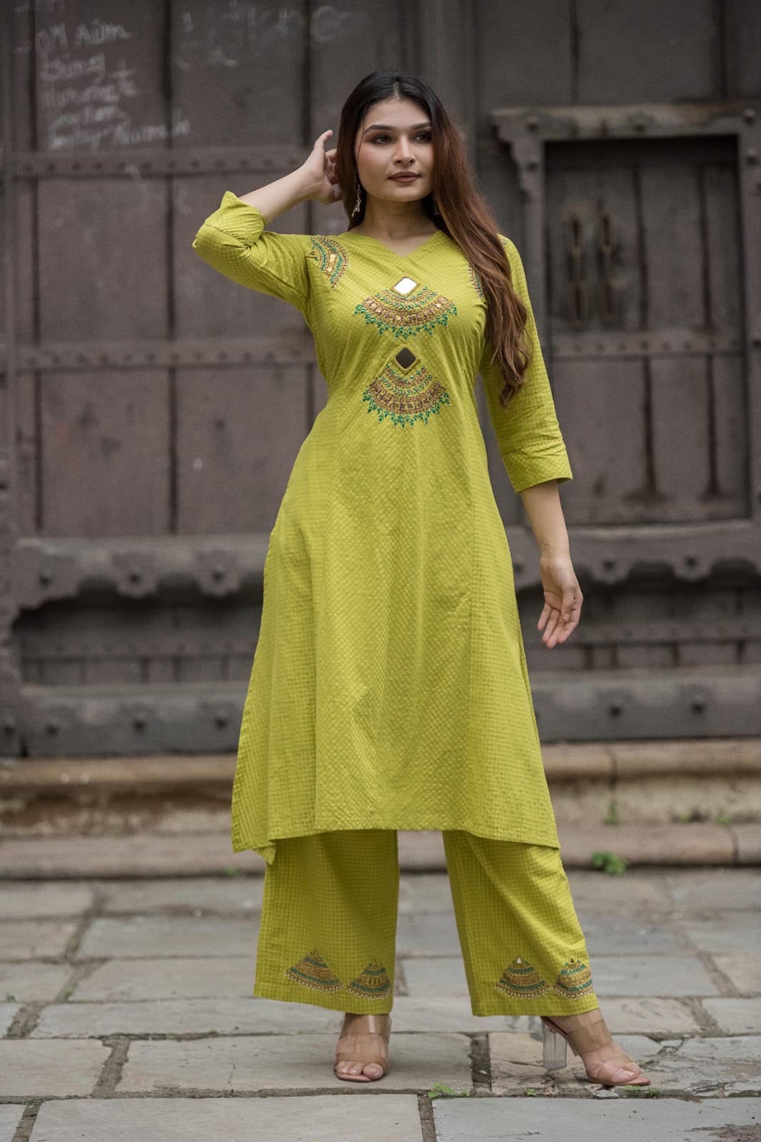 Handwork Kurta+Plazo Set