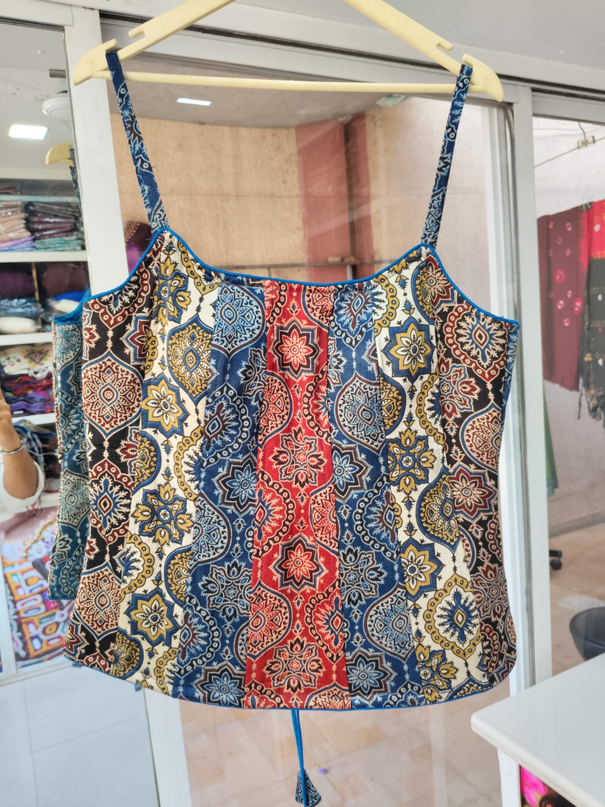 Ajrakh Corset Blouse