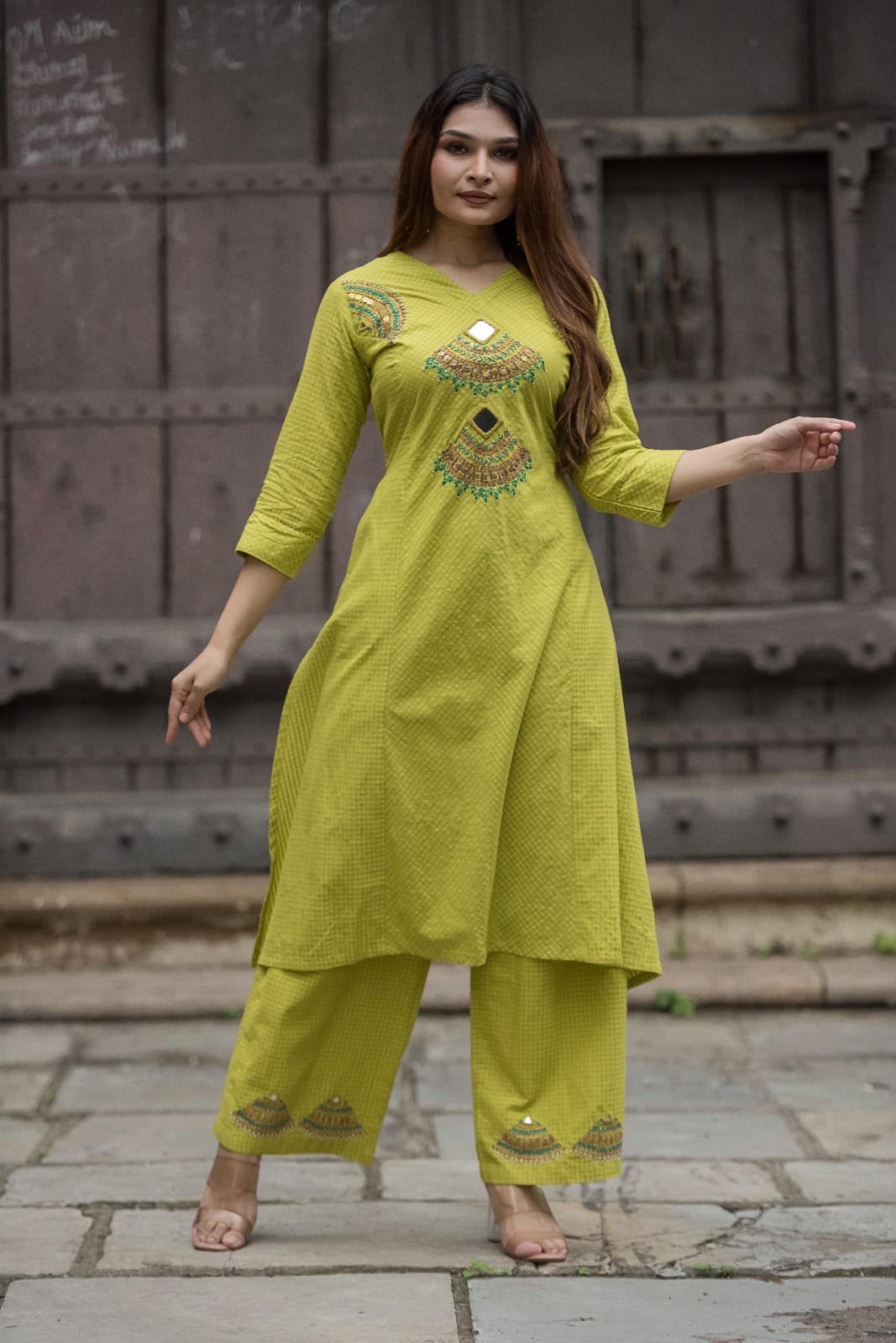 Handwork Kurta+Plazo Set