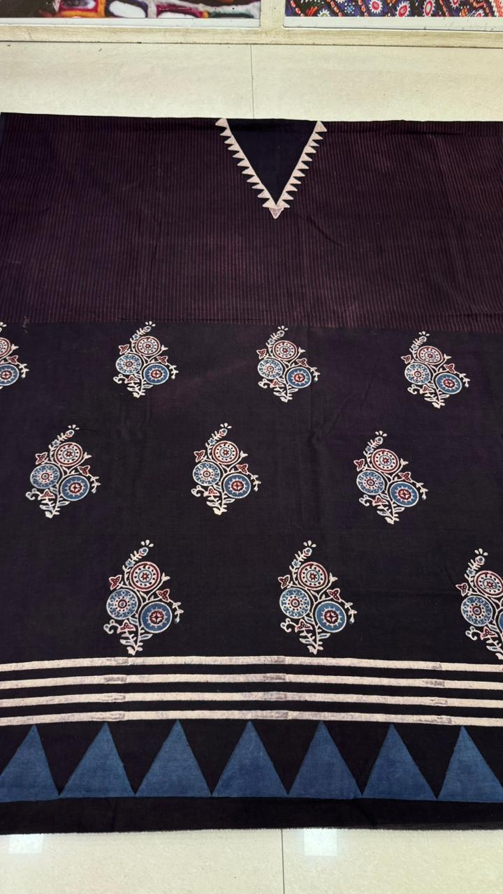 Pure Cotton Unstitched Top Fabric