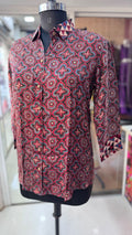 Modal Silk Antifit Ajrakh Shirts