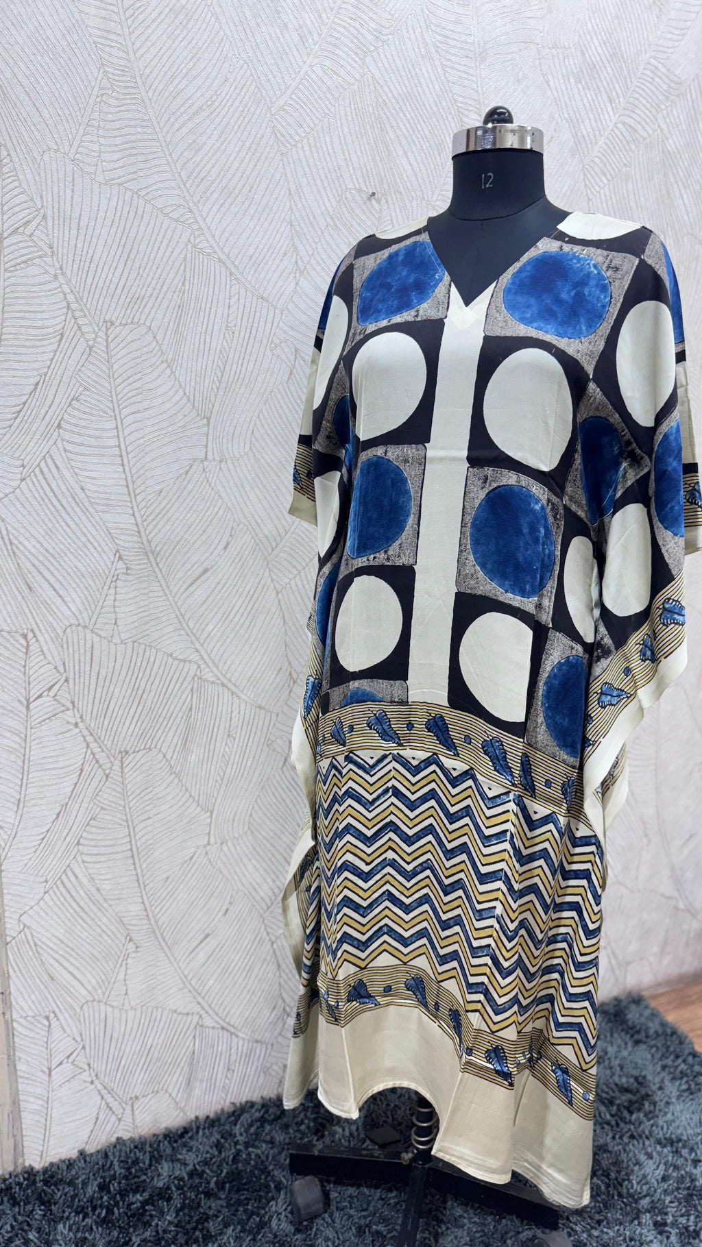Pure Modal Silk V neck Kaftan