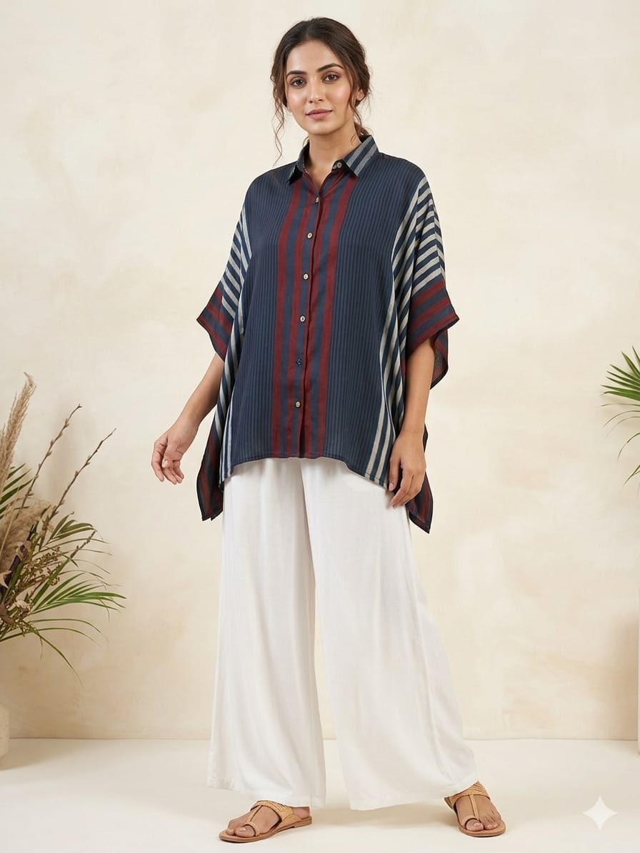 Modal Silk Kaftan Shirt