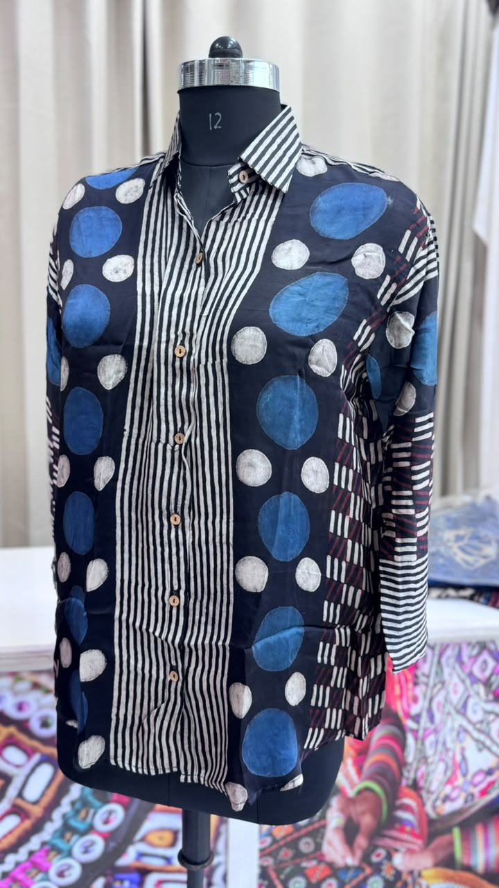 Modal Silk Antifit Ajrakh Shirts