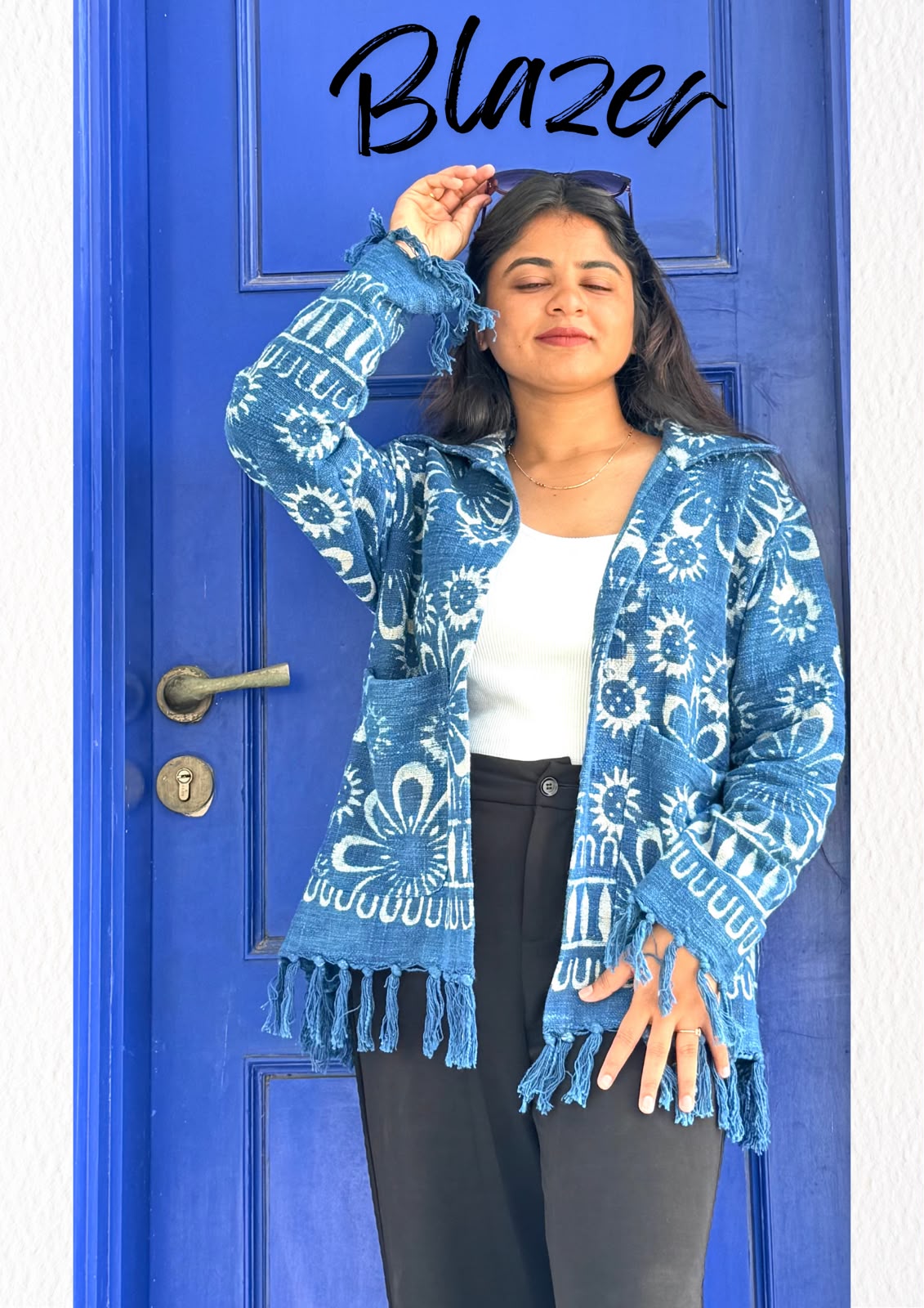 Jute Handblock Jacket/Blazer