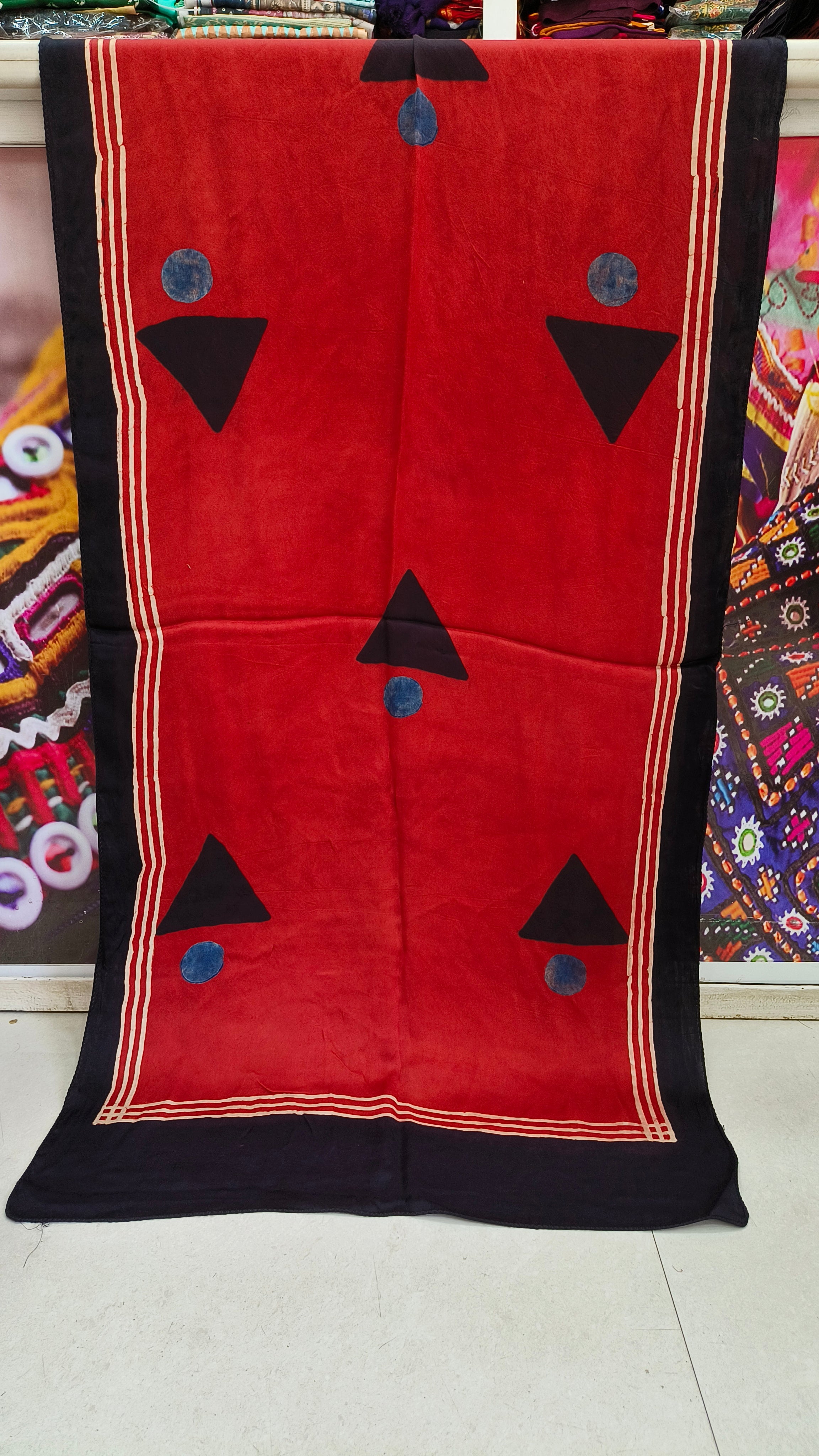 Beautiful Pure Modal Silk Ajrakh Stole showcasing premium design - Kutch Poshak