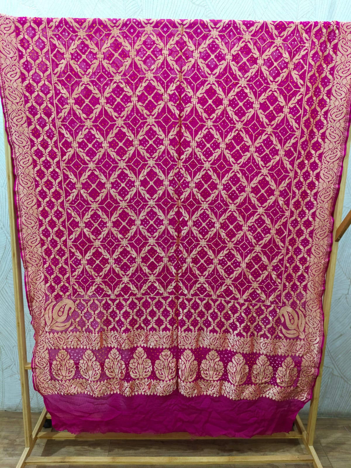 Pure Khadi Georgette Hand Bandhej Dupatta