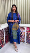 Multi Shibori V-neck Kaftan