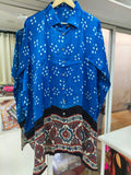 Bandhej×Ajrakh Kaftan Shirt